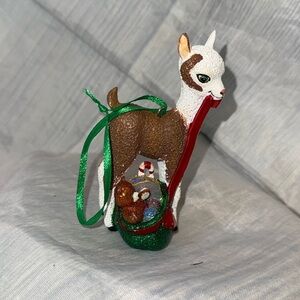 Danbury Mint Baby Animal Christmas Ornament Alpaca